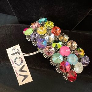 Tova Dailyn 3 Row Stretch bracelet in antique silver